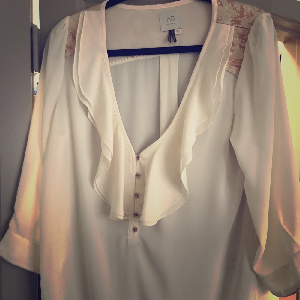 Anthropologie HD in Paris white blouse